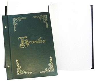 Kronika 250x345 pionowa złocona zielona, Warta 319-028