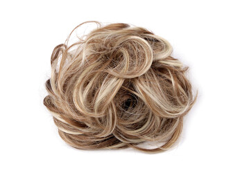 Gumička s vlasy - 1 ks - 4 hnědá blond melír