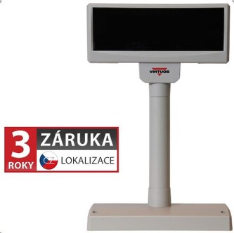 Virtuos zákaznický display FV-2029M, 2 x 20 znaků 9 mm, RS232, včetně napájení +12V Virtuos zákaznický display FV-2029M, 2 x 20 znaků 9 mm, RS232, včetně napájení +12V