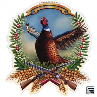 Samolepka Bažant se vzduchovkami - barevný