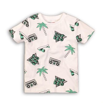 Tričko chlapecké s krátkým rukávem, Minoti, KB TSHIRT 15, bílá - 134/140