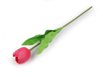 Umělý tulipán dlouhý - 1 ks - 7 růžová