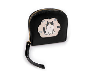 Peněženka kočka 10x11 cm - 1 ks - 5 černá