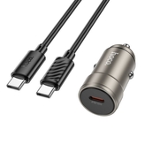 CL adaptér HOCO Z57,1x USB C, PD 30W, QC 3.0, kabel USB C na USB C, barva černá