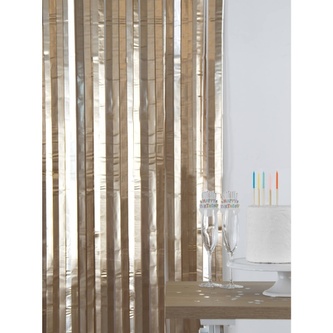 Matný zlatý party závěs k nalepení, 100 x 200 cm