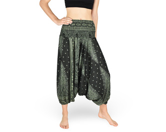 Harémové kalhoty aladin NATSU, paví věž, khaki, bez šňůrky, II. jakost