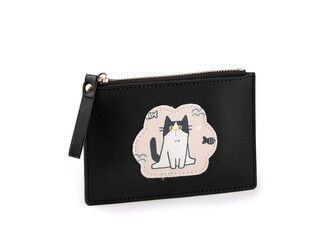 Peněženka / pouzdro na karty a peníze 9x14 cm - 1 ks - 4 černá