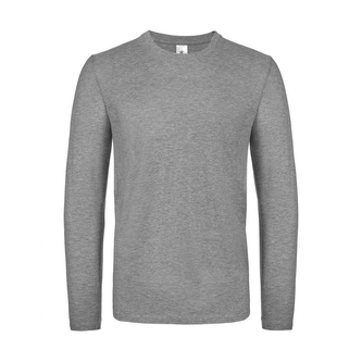Triko s dlouhým rukávem B&C LSL - světle šedé, L