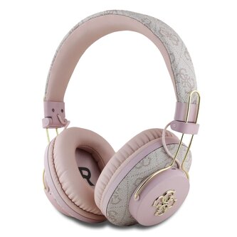 Guess PU 4G Metal Logo ENC Bezdrátová Sluchátka Pink