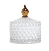 Skleněná dóza | CARNIVAL | sklo bílé | 8,5x8,5x10 cm | 724183