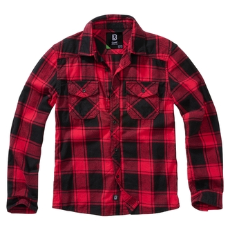 Košile dětská Brandit Kids Checkshirt - červená-černá, 170/176 Košile dětská Brandit Kids Checkshirt - červená-černá, 170/176