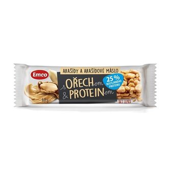 Tyčinka Emco ořech a protein, arašídová, 40 g
