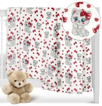 ELLA dětská přikrývka - Kočička růžová - 100x150 cm