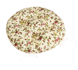 Sedák Adéla prošívaný kulatý - Růžička - průměr 40 cm