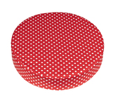 Sedák KULATÝ - Puntík červená, bílá - průměr 40 cm