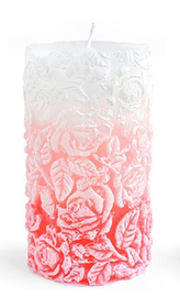 Świeca walec średni 8x13,5cm RÓŻANA różowa parafinowa