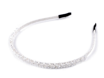 Čelenka do vlasů s broušenými korálky - 1 ks - 1 crystal
