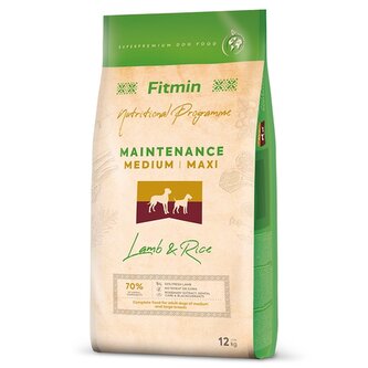 Fitmin Dog Medium/Maxi Maintenance Lamb & Rice 12 kg