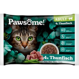 Pawsome! Adult s tuňákem masem Multipack 4x85 g