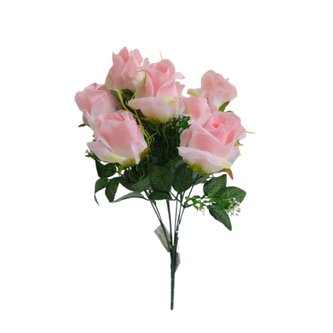 Růže kytice s přízdobou sv. růžová  JH013 sv. růžová