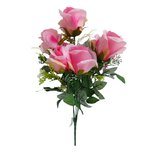 Růže kytice s přízdobou růžová sytá  JH013 růžová sytá