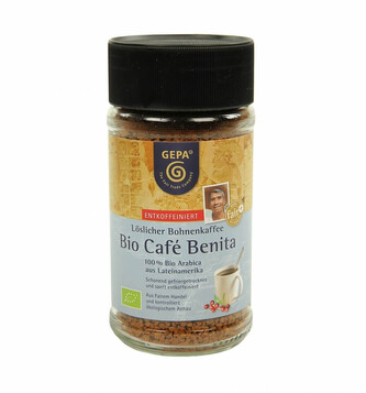 Gepa Instantní káva Fairtrade Bio Benita Premium bez kofeinu 100 g