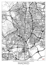 Mapa Madrid, Hubert Roguski, 30 × 40 cm