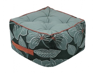 Sedací polštář - puf na zem EMERALD zelená 40x40x30 cm France