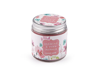 Vonná svíčka ve skle 70 g - 1 ks - 1 (Jasmine & pepper) růžová