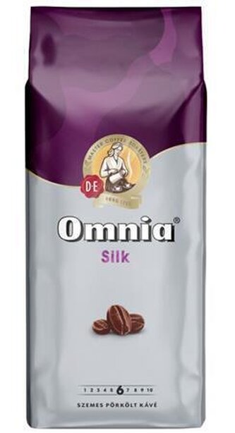Káva "Omnia" Silk, pražená, zrnková, vakuově balené, 1000 g, DOUWE EGBERTS 14010008