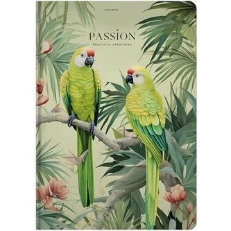 Zápisník "Live with Passion", A4, čtverečkovaný, 80 listů, SHKOLYARYK A4-IC-080-7033K