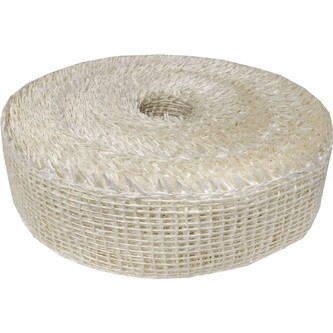 Jutová stuha 5 cm, 25 m - bílá"