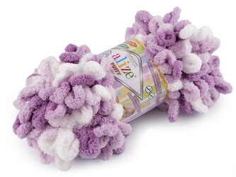 Pletací příze Alize Puffy color 100 g - 1 ks - 16 (5923) fialová lila