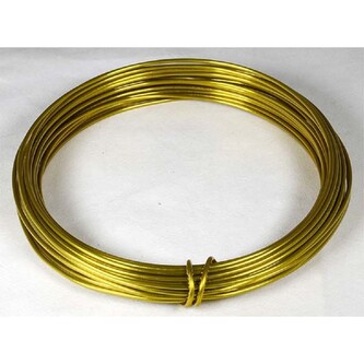 Vázací drátek alu. - 2 mm x 12 m, 100 g, žlutý