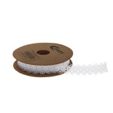 Stuha krajka PES 1,5 cm x 9,1 m, bílá