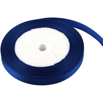 Satén stuha 1 cm, 23 m, modrá