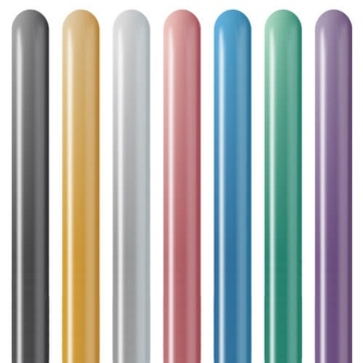 Modelovací balonky profesionální, Mirror Chrome mix 260M, 50 ks