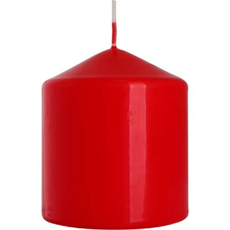 Svíčka válec 8 x 9 cm, červená