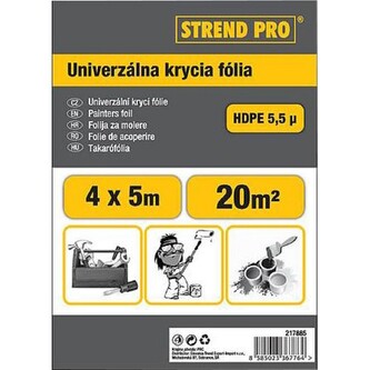 Folie zakrývací - malířská, 4 x 12,5 m, 5,5 µ