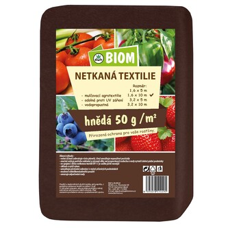 Netkaná textílie hnědá 1,6 x 10 m, 50 g/m2