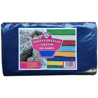 Jutová tkanina 1,3 x 1 m - tm. modrá"