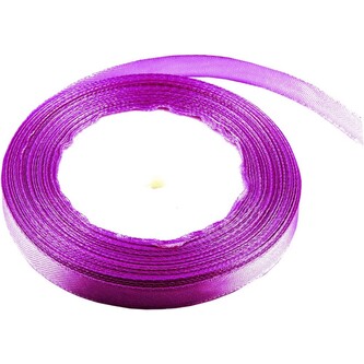 Satén stuha 1 cm, 23 m, růž.-fialová