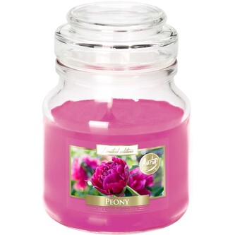 Svíčka vonná - sklo s pokl. 120 g, pivoňka