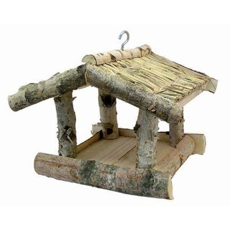 Krmítko pro ptactvo 27 x 26 x 21 cm, sláma