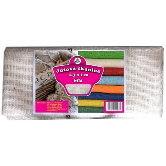 Jutová tkanina 1,3 x 1 m - bílá"