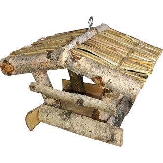 Krmítko pro ptactvo 20 x 21 x 17 cm, sláma