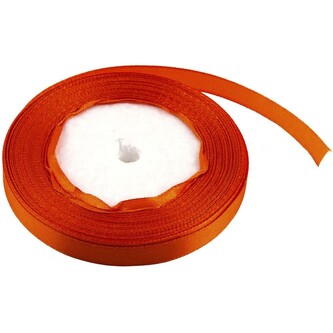 Satén stuha 1 cm, 23 m, oranžová