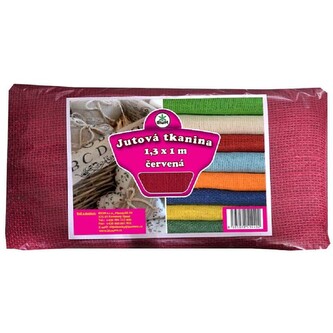 Jutová tkanina 1,3 x 1 m - červená"