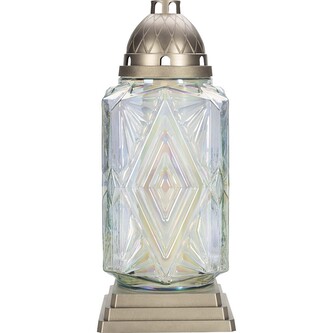 Svíčka Lucerna - sklo, neon, 310 g, 3 dny