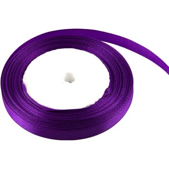 Satén stuha 1 cm, 23 m, fialová